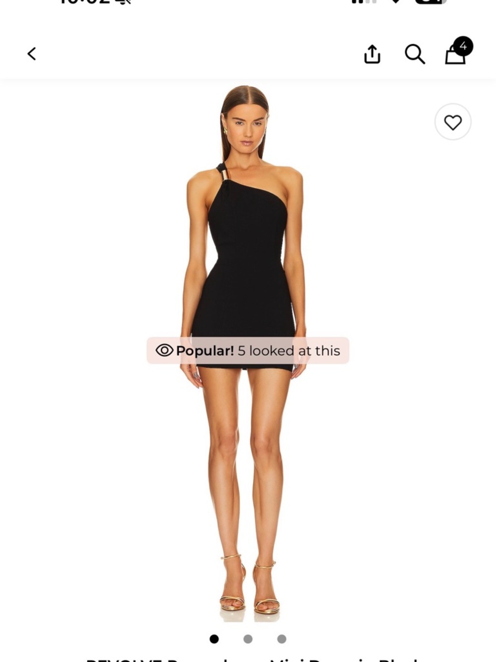 Michael Costello Black One-Shoulder Mini Dress